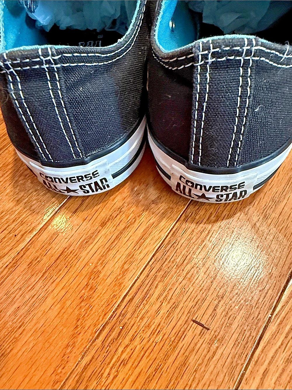 Converse Chuck Taylor All Star Double Tongue Low Top Sneakers Black & White - Picture 5 of 5